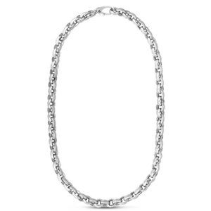 Men's Cable Inlay Rolo Chain Link Necklace